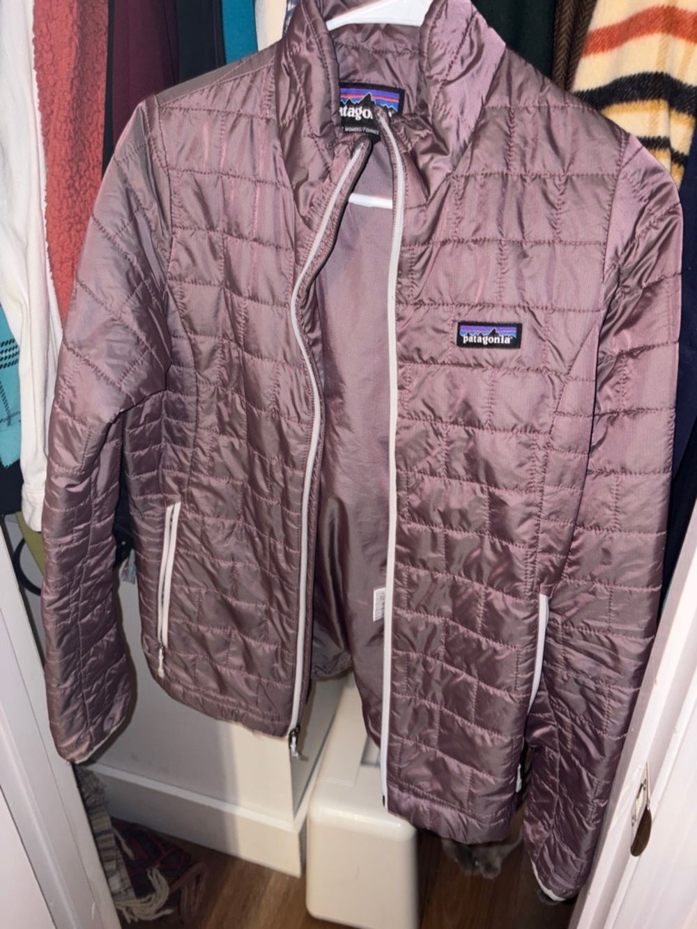 Patagonia Quilted Lightweight Jacket in Dusty Mauve